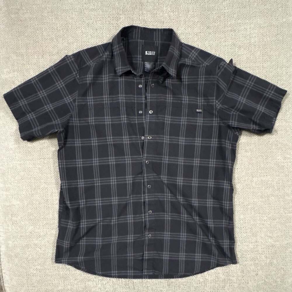 5.11 Tactical Wyatt Short Sleeve Plaid Shirt Black